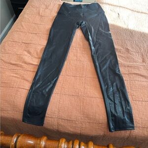 Jane and Bleecker Glossy Black Leggings